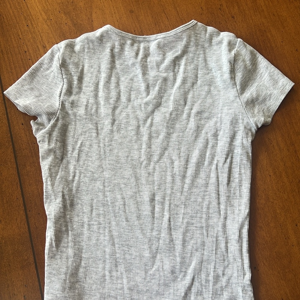 Cotton On Light Gray Ribbed Tee - Picture 6 of 7